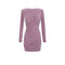 Abito mini Donna in velluto drappeggiato Candy violet Elisabetta Franchi- Francavilla Moda
